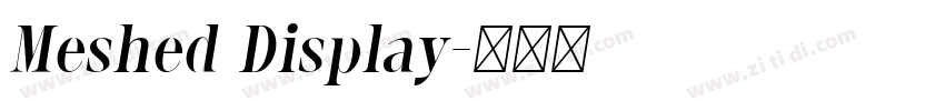 Meshed Display字体转换